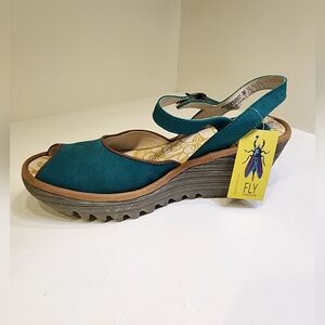 Fly London Women's Teal Sandals - Size 38 - New